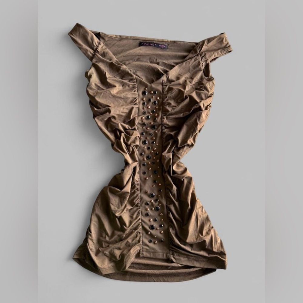 Foxy brown mini dress